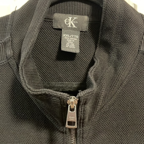 Calvin Klein Zip up sweater black XXL - Picture 2 of 11